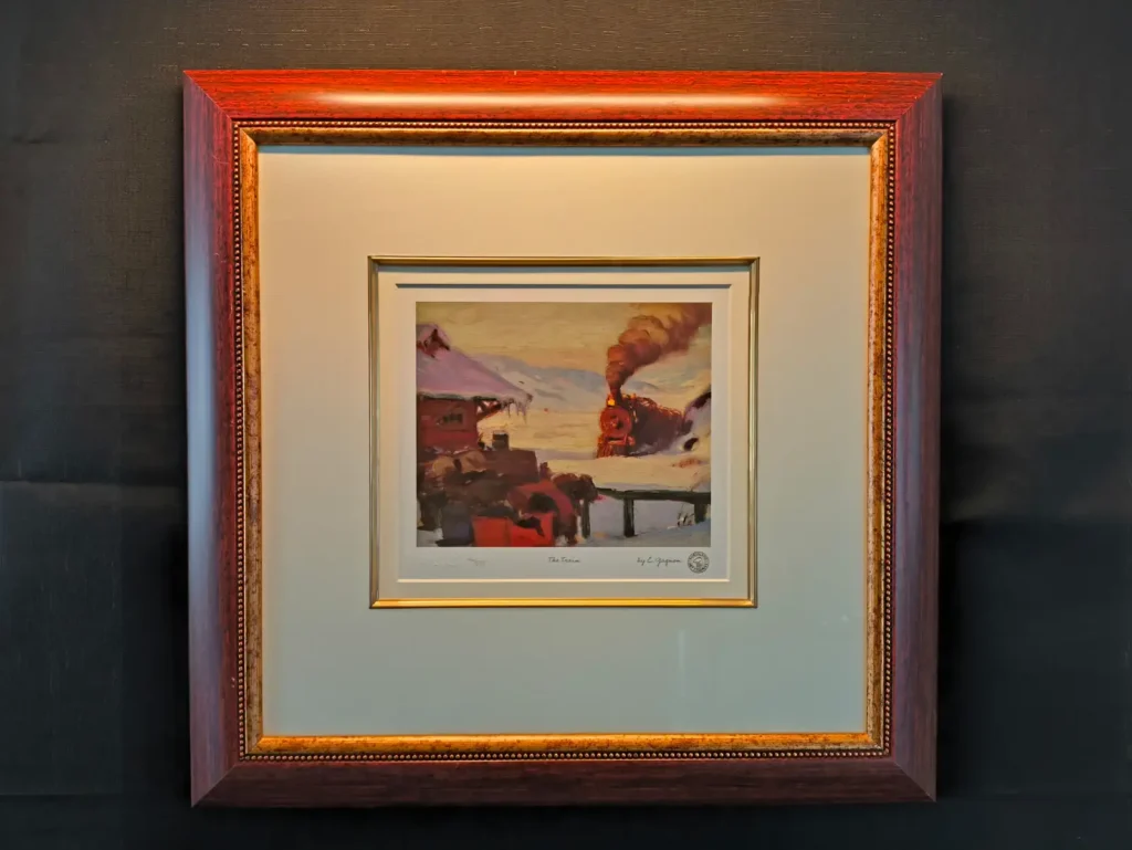 clarence-gagnon-the-train-baie-saint-paul-framed-art